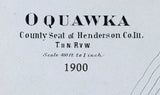 1900 Map of Oquawka Henderson County Illinois