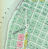 1904 Map of Warsaw Hancock County Illinois