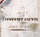 1818 Map of Somerset County Pennsylvania