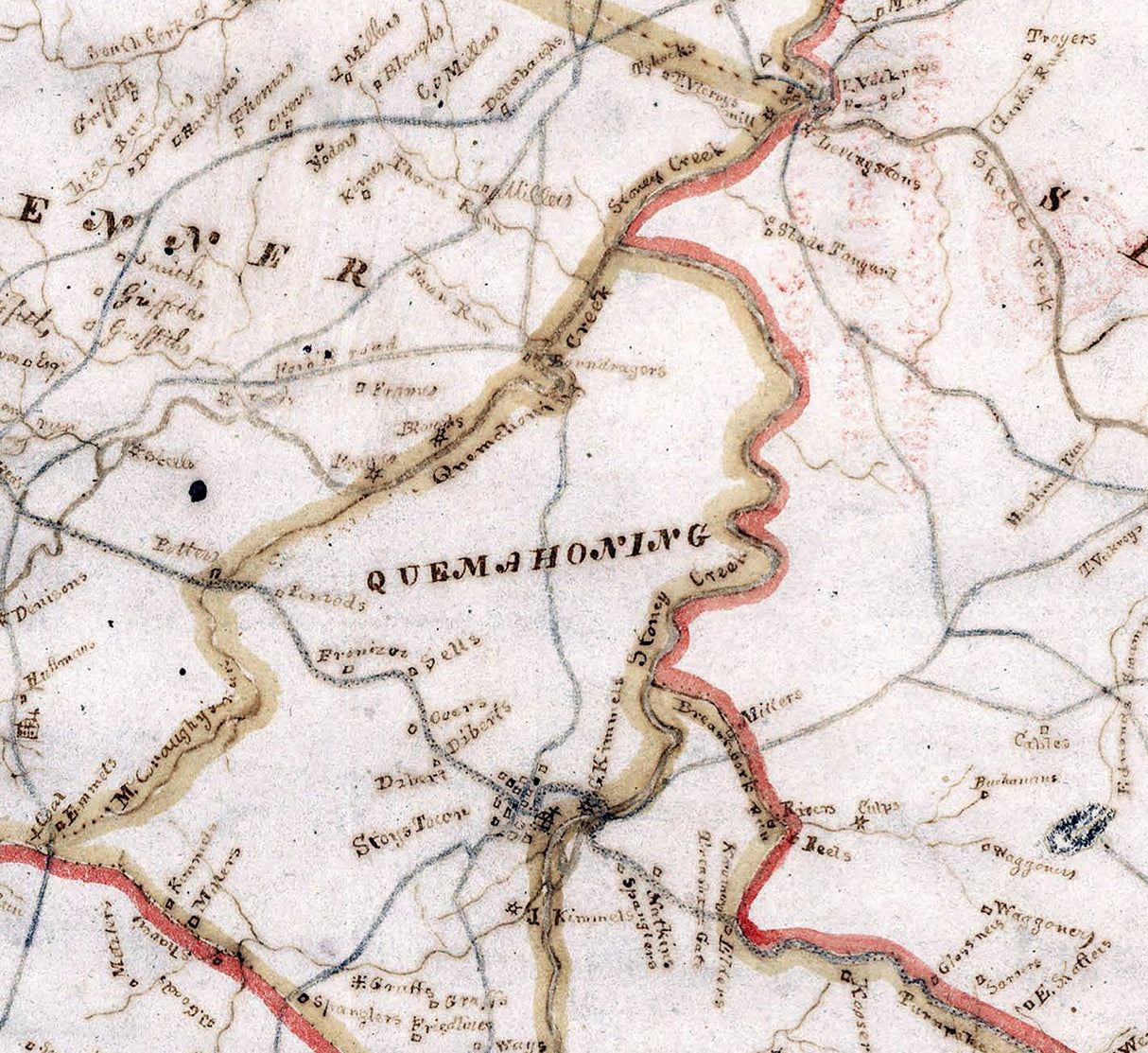 1818 Map of Somerset County Pennsylvania