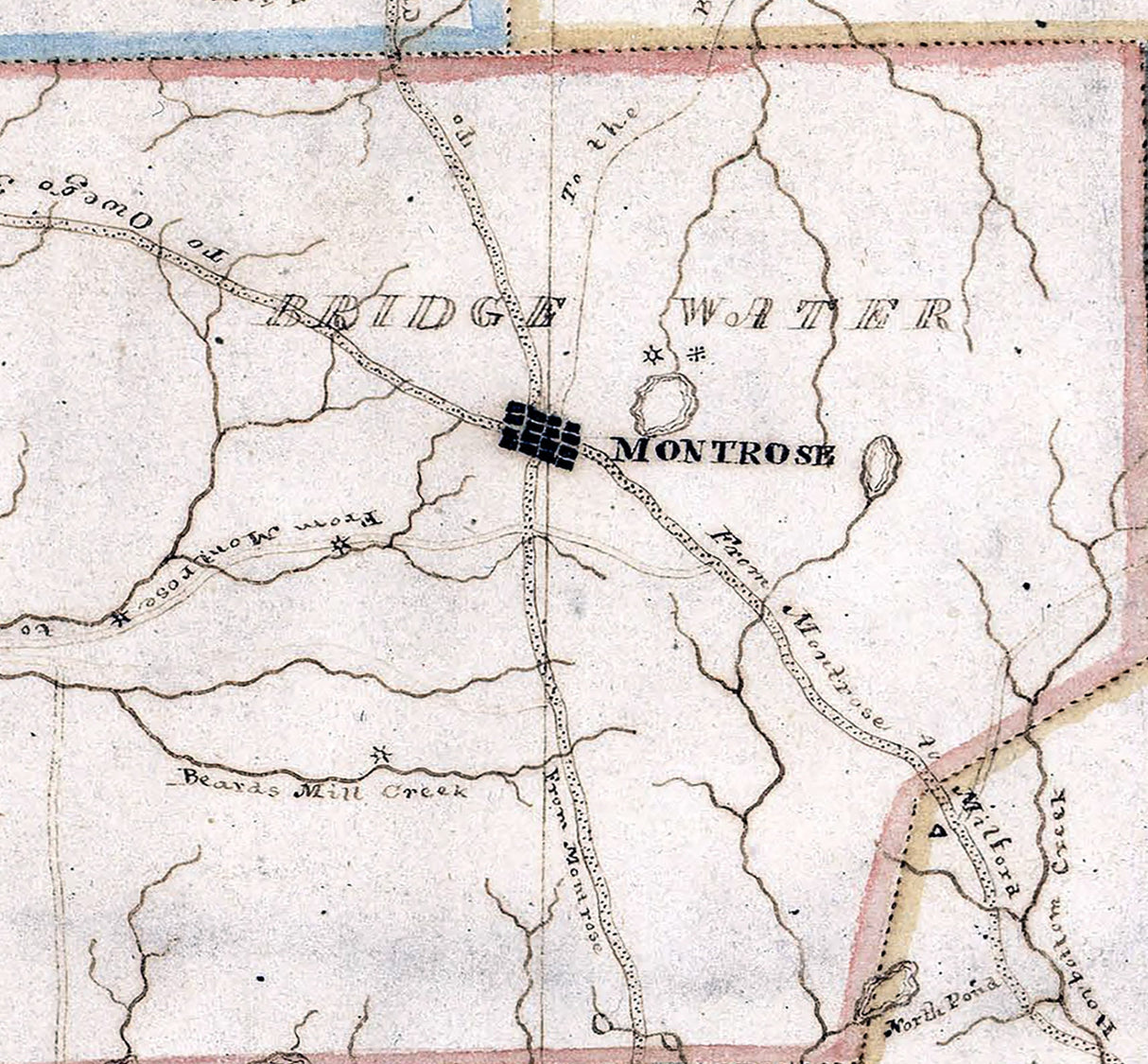 1816 Map of Susquehanna County Pennsylvania