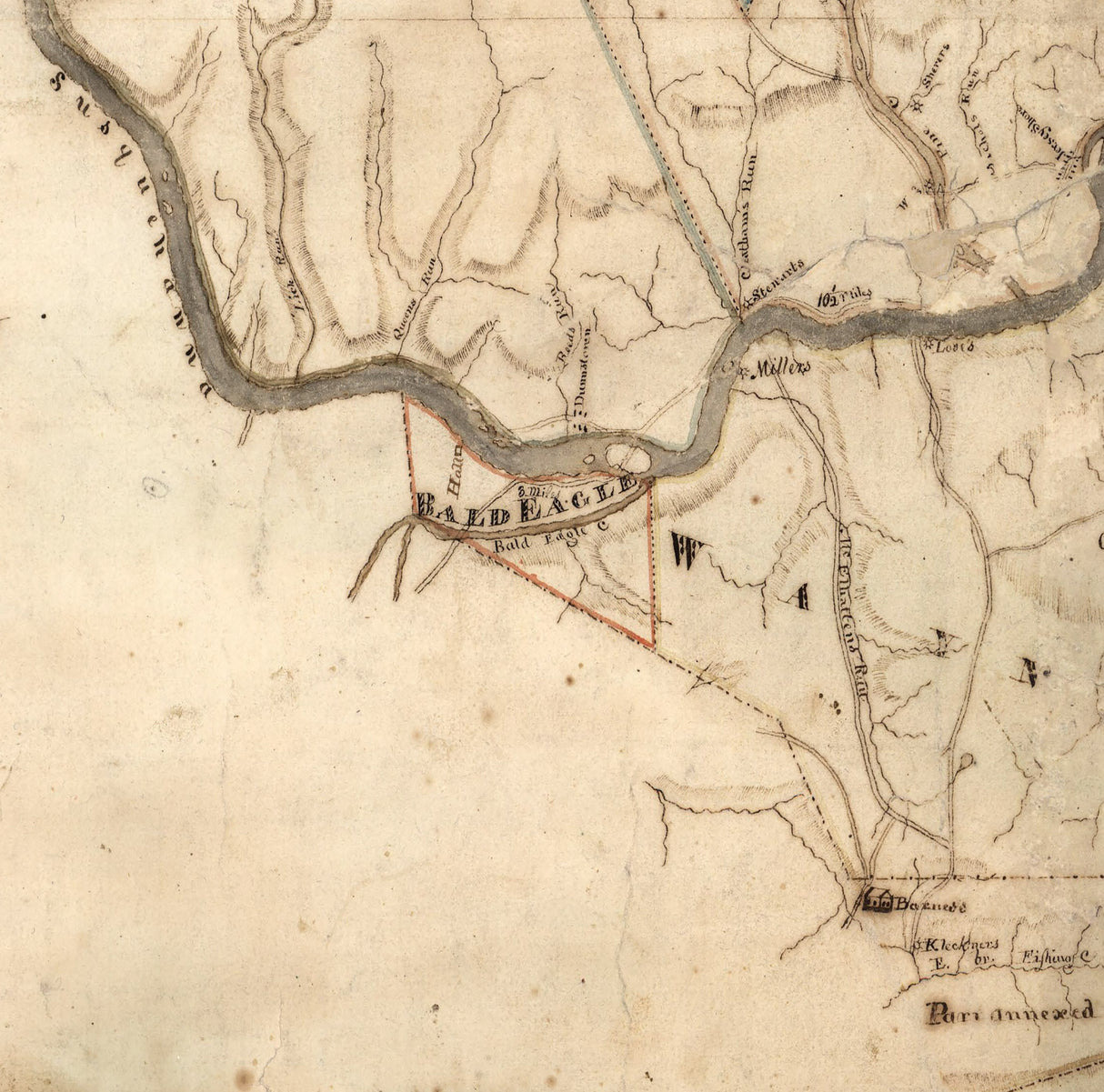 1817 Map of Lycoming County Pennsylvania