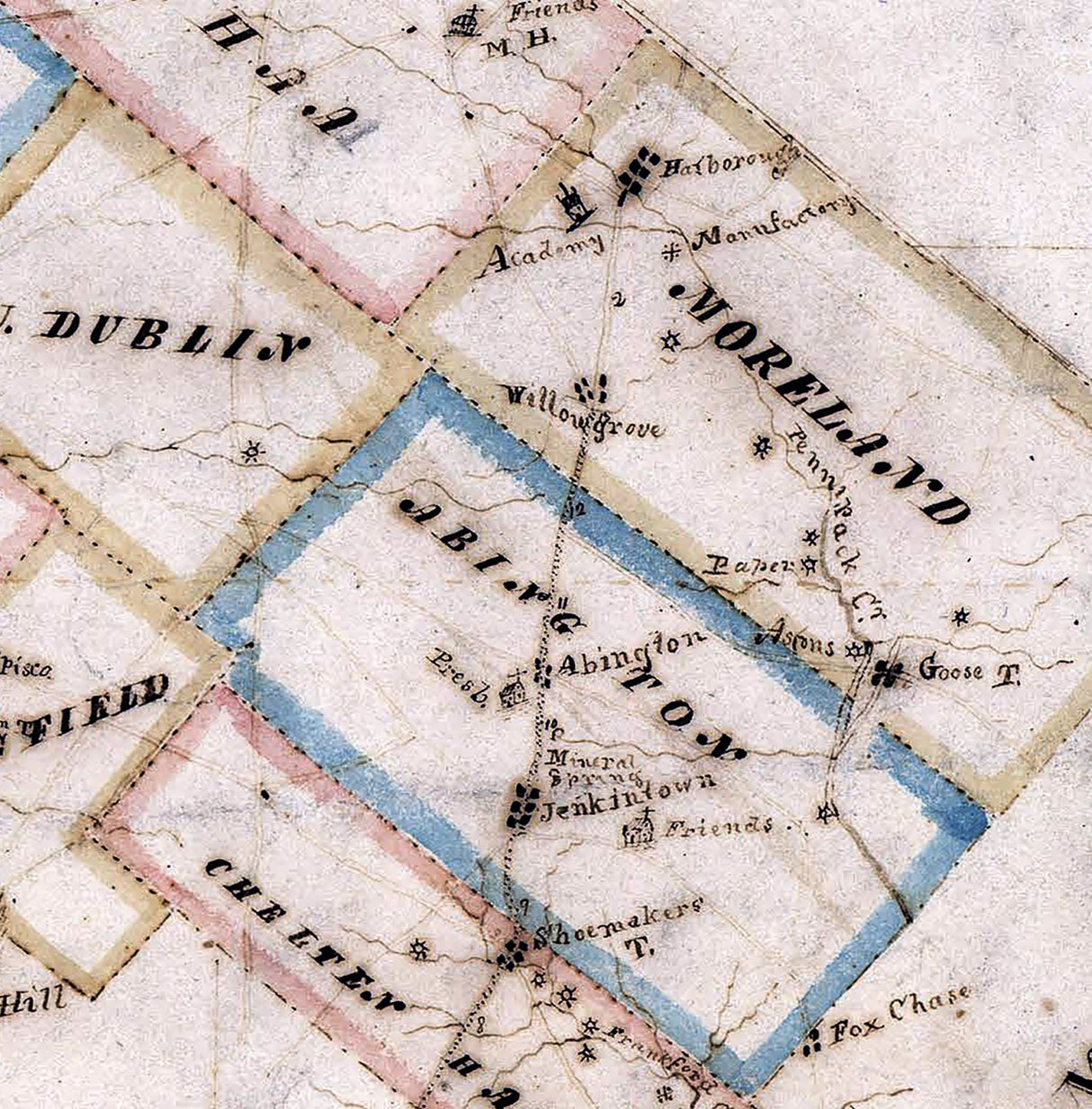 1817 Map of Montgomery County Pennsylvania