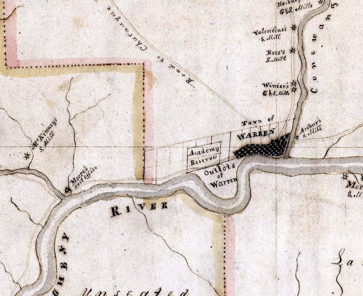 1817 Map of Warren County Pennsylvania