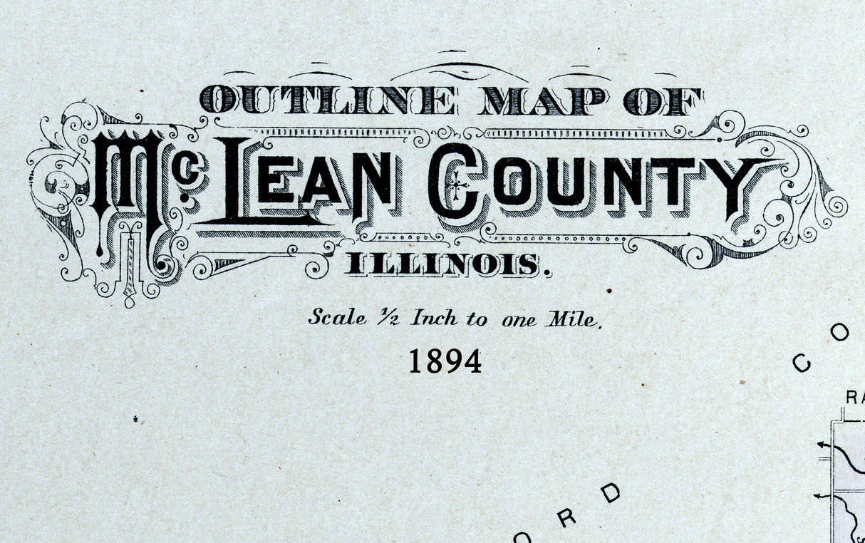 1894 Map of McLean County Illinois