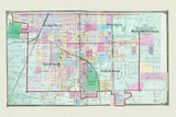 1874 Map of Bloomington McLean County Illinois
