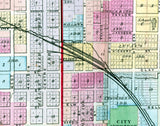 1874 Map of Bloomington McLean County Illinois