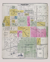 1871 Map of Canton Fulton County Illinois