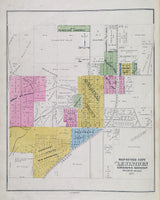 1871 Map of Lewistown Fulton County Illinois