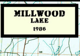 1986 Map of Millwood Lake Arkansas Ben Lomond Paraloma Brownstown