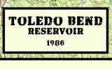 1986 Map of Toledo Bend Reservoir Texas and Louisiana