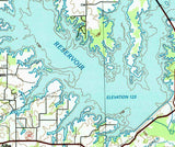 1991 Map of Lake Fork Reservoir Texas