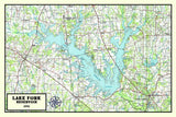 1991 Map of Lake Fork Reservoir Texas