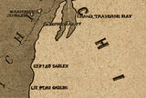 1848 Map of Lake Michigan and Railroads