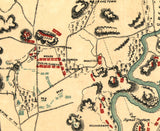 1864 Map of Antietam Maryland Battlefield