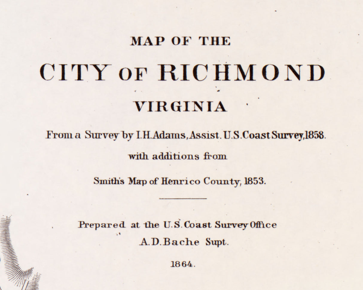 1864 Map of Richmond Virginia