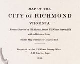 1864 Map of Richmond Virginia