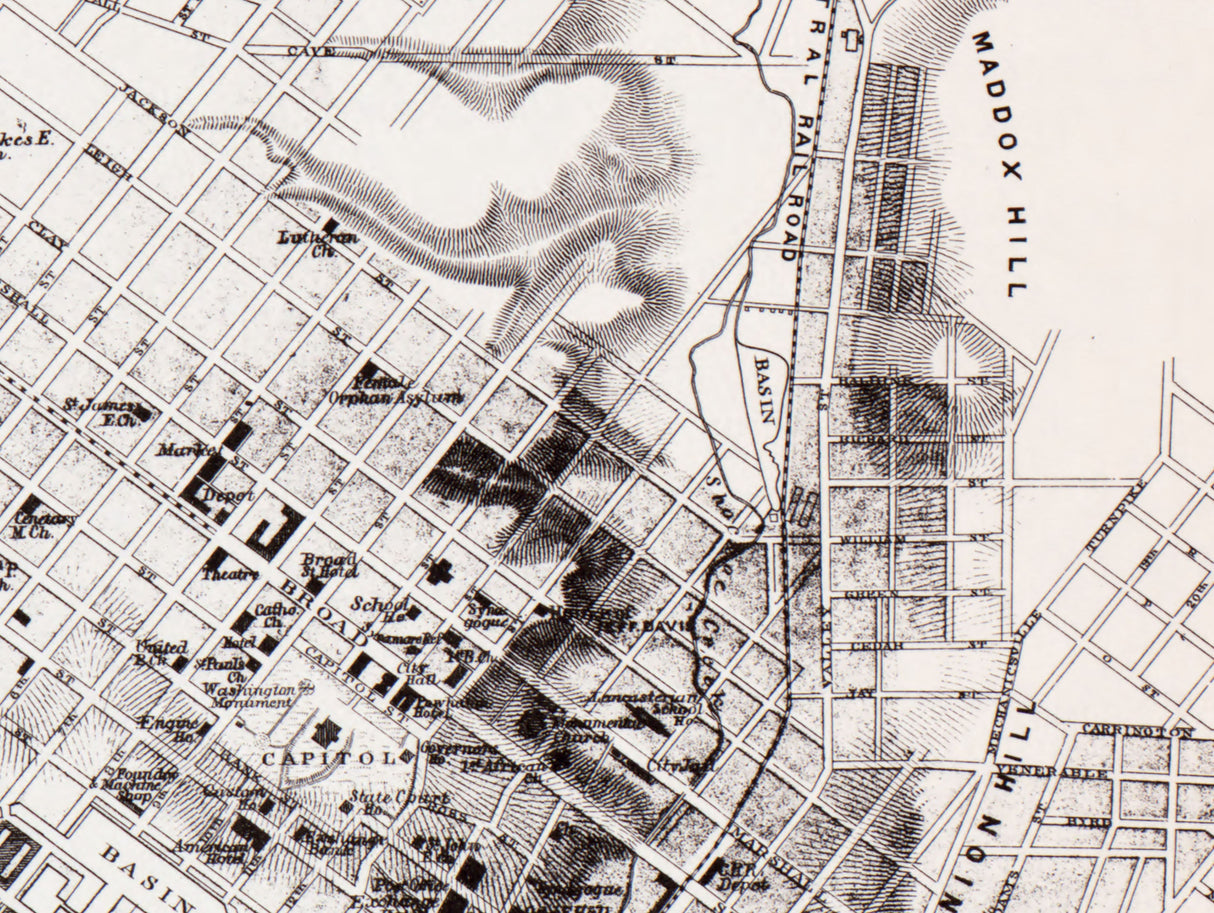 1864 Map of Richmond Virginia