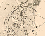 1864 Map of the Gettysburg Pennsylvania Battlefield