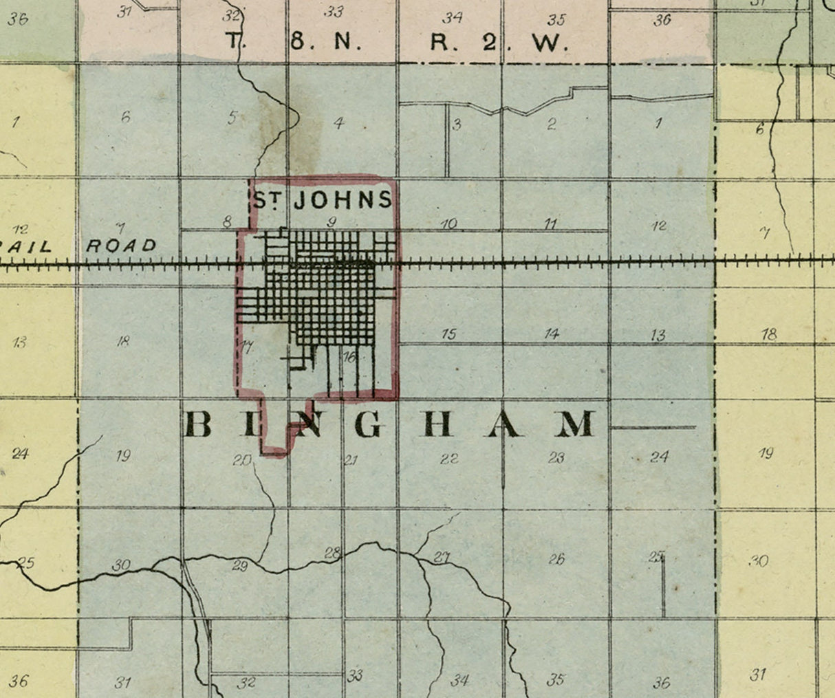 1873 Map of Clinton County Michigan