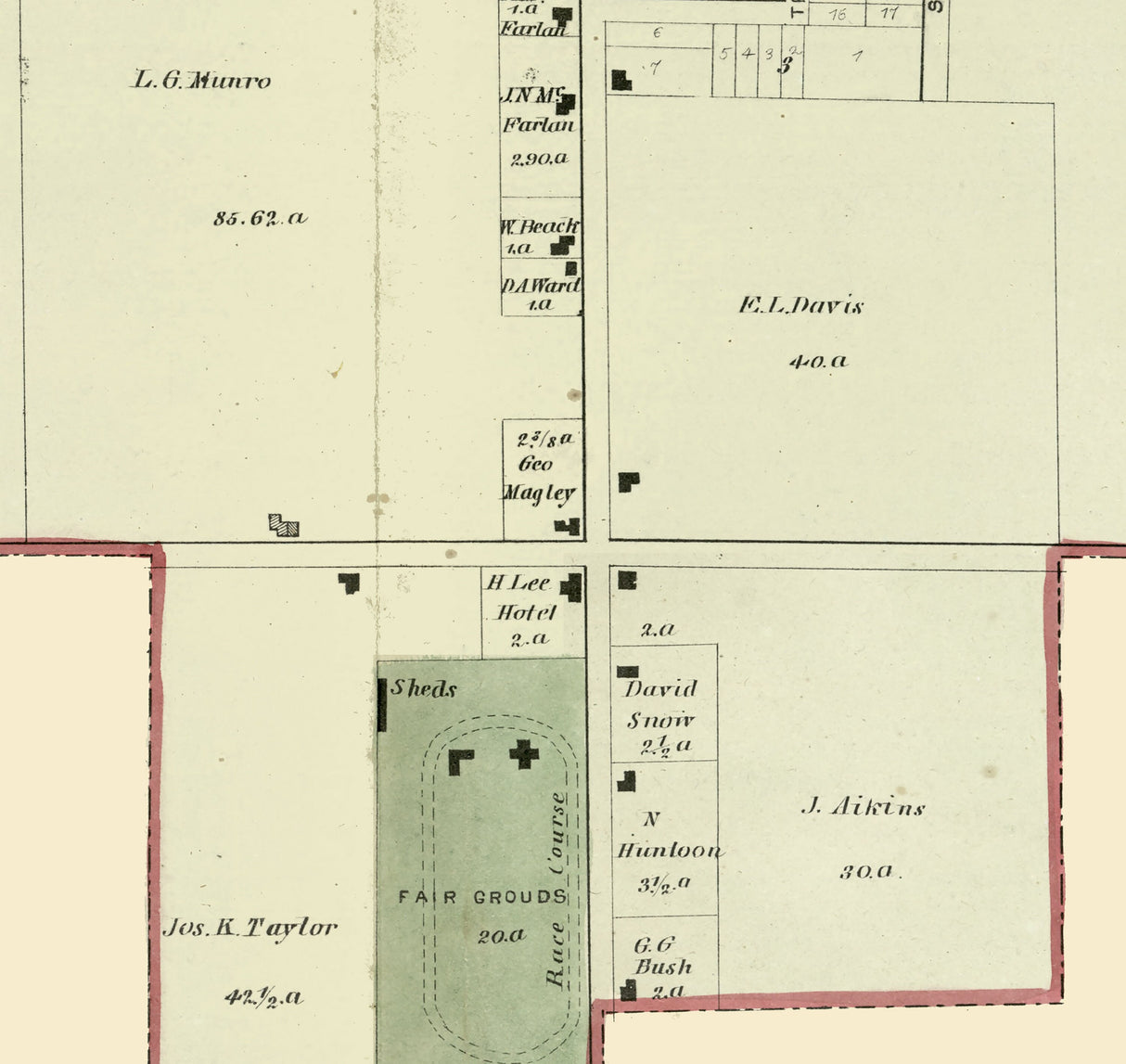 1873 Map of St Johns Clinton County Michigan