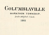 1893 Map of Columbiaville Lapeer County Michigan