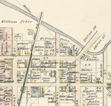 1893 Map of Columbiaville Lapeer County Michigan