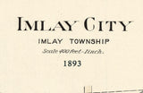 1893 Map of Imlay City Lapeer County Michigan