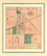 1895 Map of Bancroft Shiawassee County Michigan