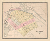 1895 Map of Dexter Washtenaw County Michigan