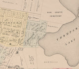 1895 Map of Howell Livingston County Michigan