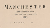 1895 Map of Manchester Washtenaw County Michigan