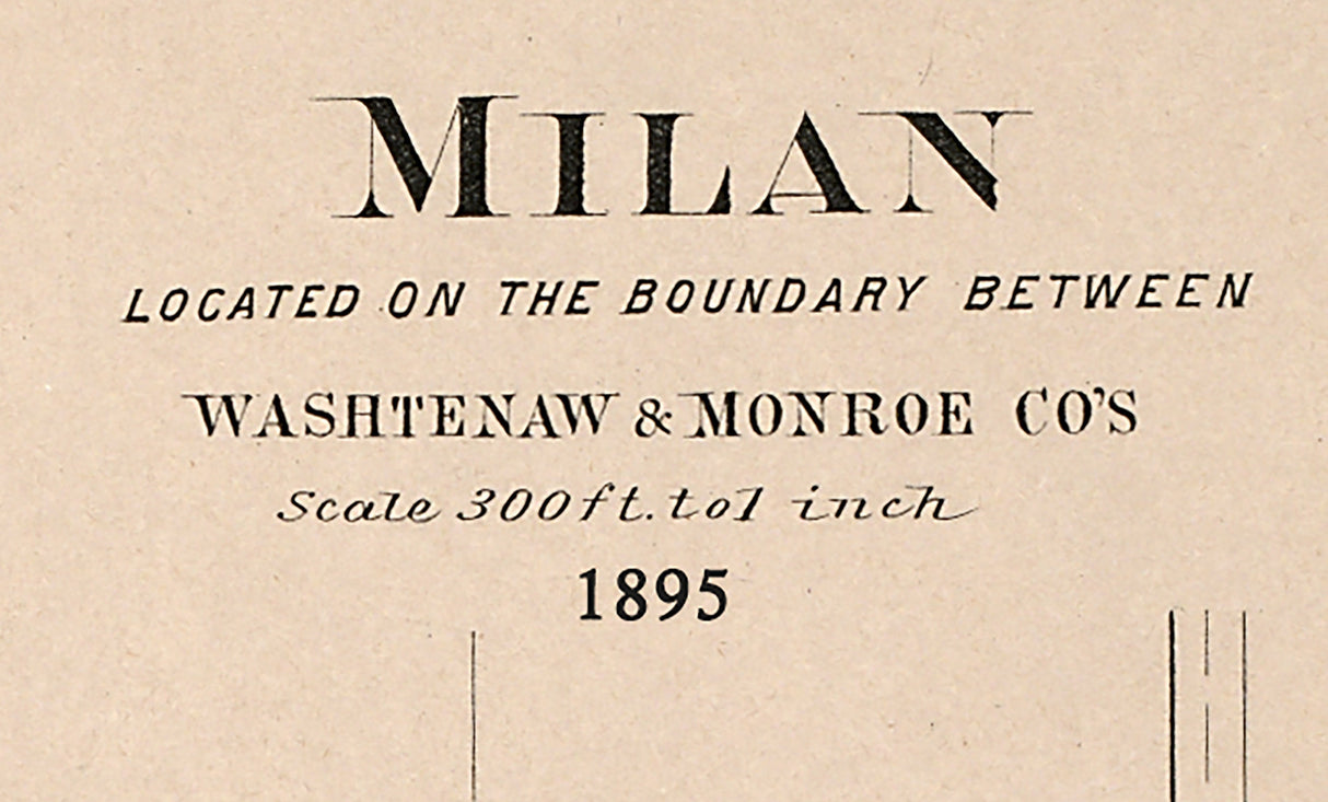 1895 Map of Milan Washtenaw County Michigan