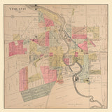 1895 Map of Ypsilanti Washtenaw County Michigan