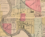 1895 Map of Ypsilanti Washtenaw County Michigan
