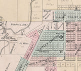 1896 Map of Birmingham Oakland County Michigan