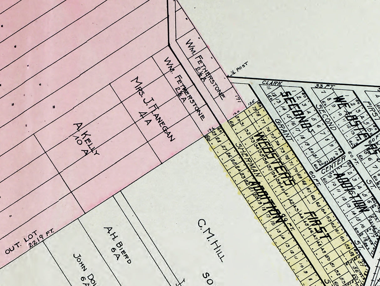 1896 Map of Carrollton Saginaw County Michigan