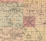 1896 Map of Oakland County Michigan