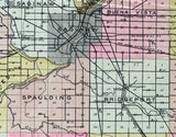 1896 Map of Saginaw County Michigan