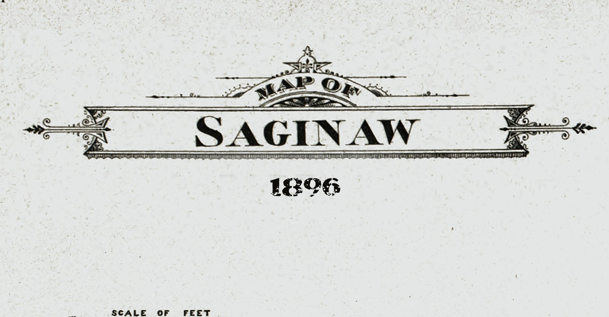 1896 Map of Saginaw Michigan