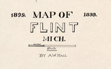 1899 Map of Flint Genesee County Michigan
