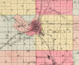 1899 Map of Genesee County Michigan