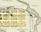 1900 Map of Barryton Mecosta County Michigan