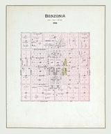 1901 Map of Benzonia Benzie County Michigan