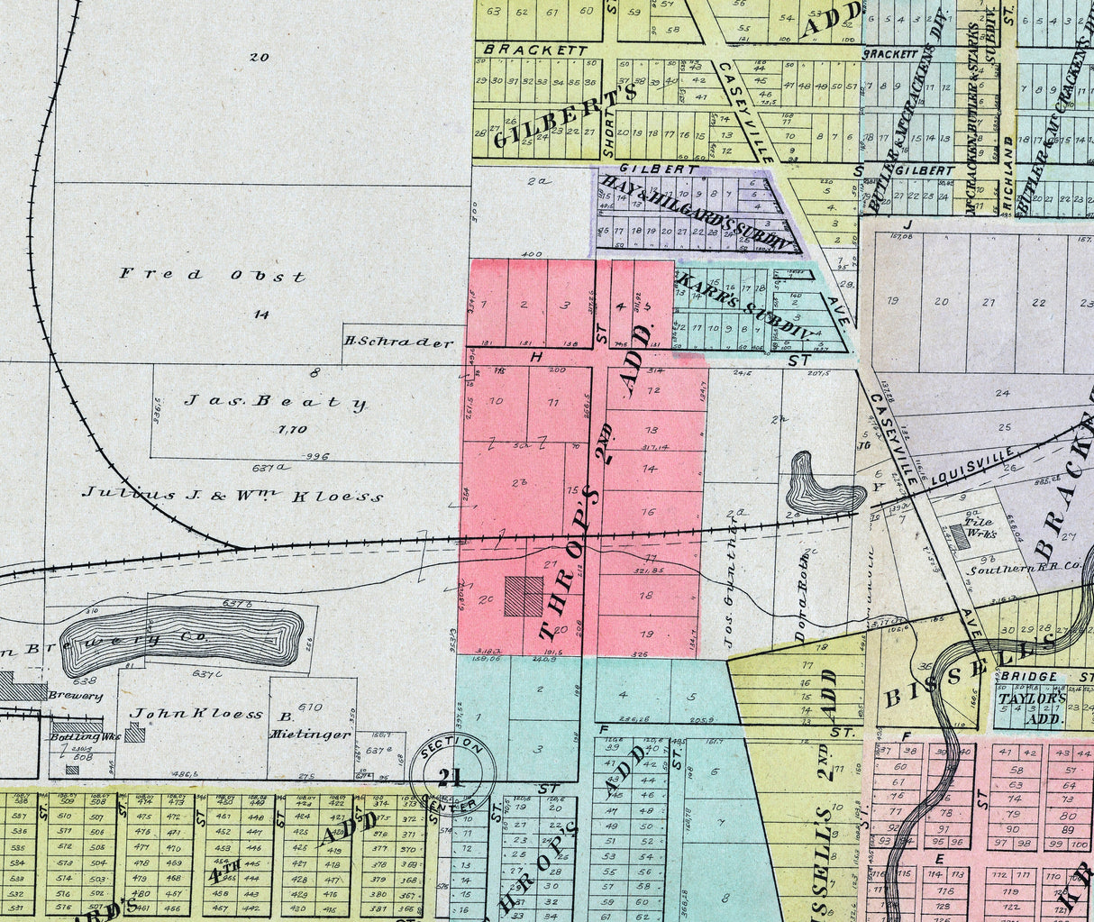 1901 Map of Belleville St Clair County Illinois