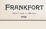 1901 Map of Frankfort Benzie County Michigan