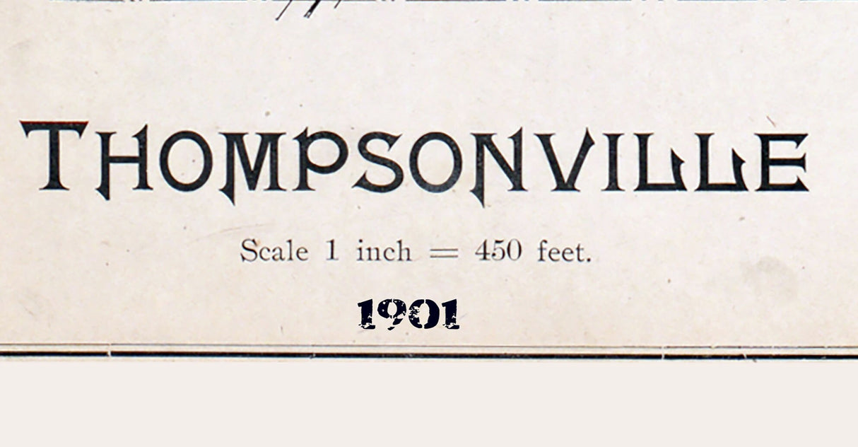 1901 Map of Thompsonville Benzie County Michigan