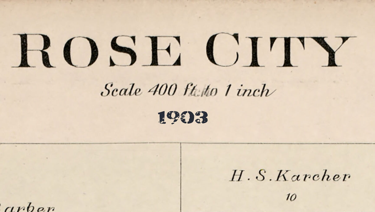 1903 Map of Rose City Ogemaw County Michigan