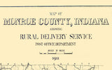 1911 Map of Monroe County Indiana