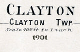 1901 Map of Clayton Adams County Illinois